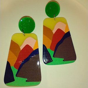 Acrylic Abstract Earrings